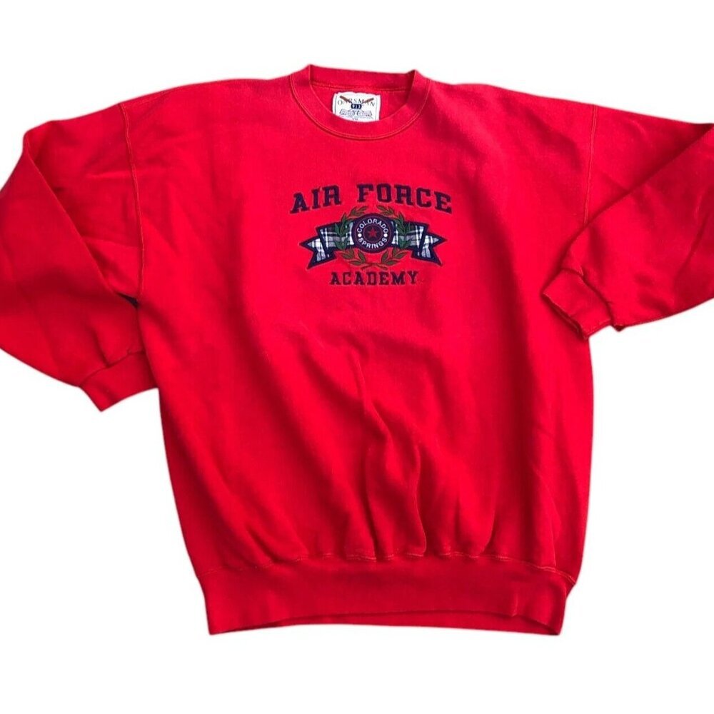 VTG 90s Y2K OARSMAN Air Force Academy Sweatshirt 2XL Crew Neck Pullover Sweater​